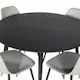 Spisegruppe Venture Home Dipp Ø115 cm med 4 Polar Plast Stoler