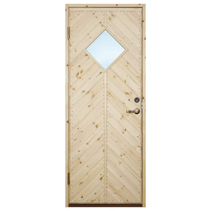 Hyttedør 18 Grader Bygg1 Dovre Klarglass Furu