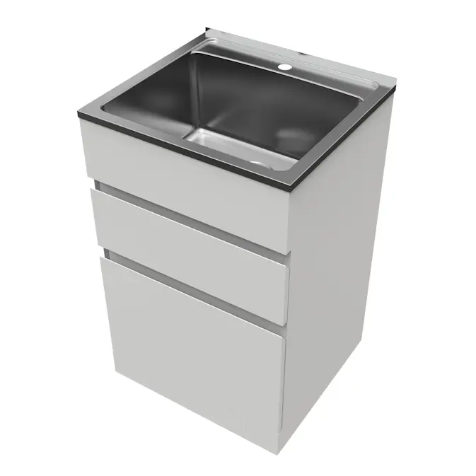 Tvättbänk Nordic Tech NTB5 Bänkskåp för Tvättstuga med Lådor & Blandarhål