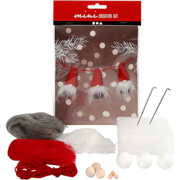 Materiellsett Creativ Company Mini DIY Kit med Nesenisserpå snor 3 stk/1 sett