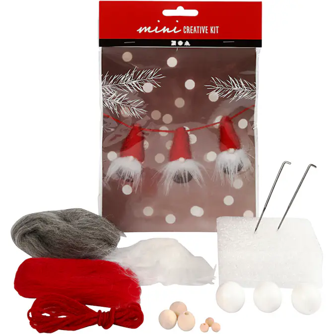Materiellsett Creativ Company Mini DIY Kit med Nesenisserpå snor 3 stk/1 sett
