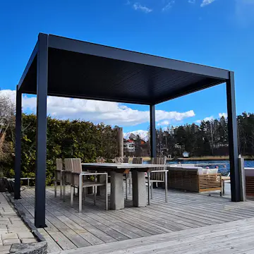 Pergola Metalcraft Motorisert Lamelltak 3x3 m LED