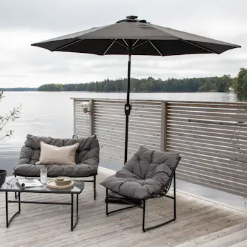 Parasoll Venture Home Sudan med LED-belysning og Vippefunksjon