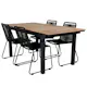 Spisegruppe Venture Home Mendi med 4 Levi Stoler