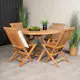 Spisegruppe Venture Home Kenya Ø120 cm Teak med 4 Kenya Sammenleggbare Stoler