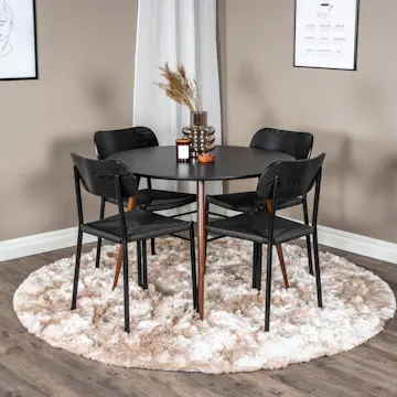 Spisegruppe Venture Home Plaza med 4stk Polly Stoler