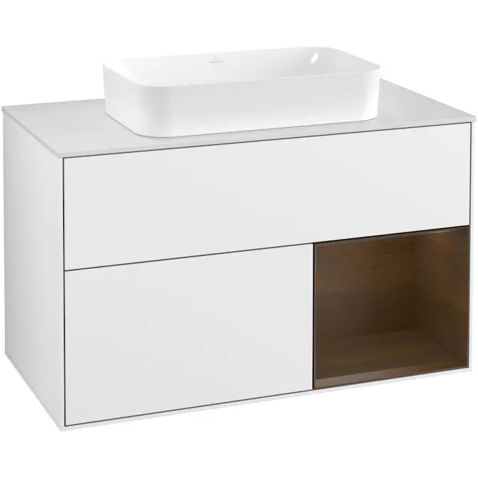 Tvättställsskåp Villeroy & Boch Finion med 2 Lådor Hylla och Bänkskiva för Fristående Tvättställ