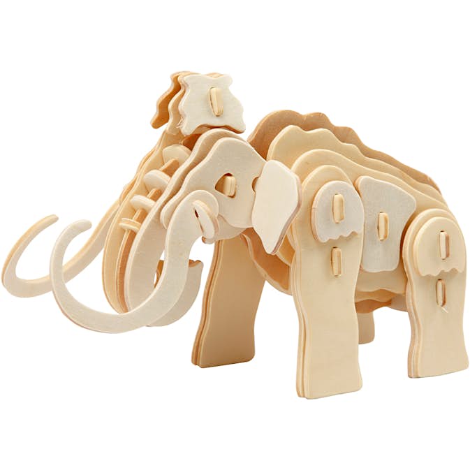 Konstruksjonsfigur Creativ Company 3D Mammut Str 19x8,5x11 cm 1 stk