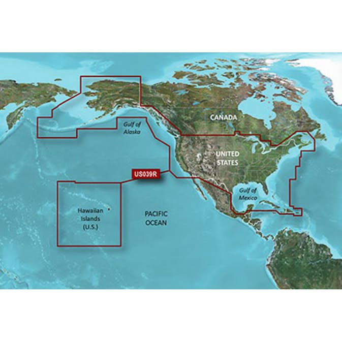 Sjøkart Garmin BlueChart g3 Nord- og Sydamerika