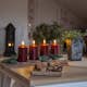 Kubbelys Star Trading Flamme LED Rød