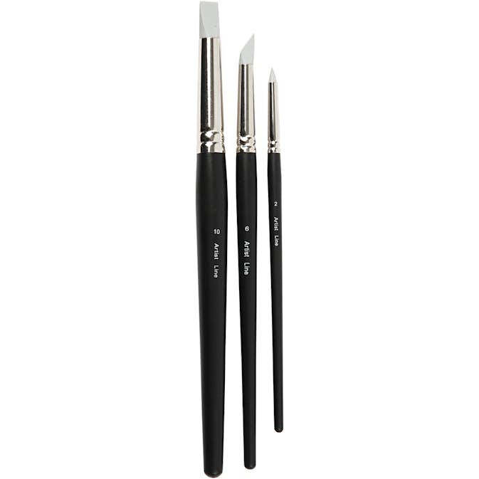 Pensel Creativ Company Artist Line Str 2+6+10 mm 3 St/1 Förp