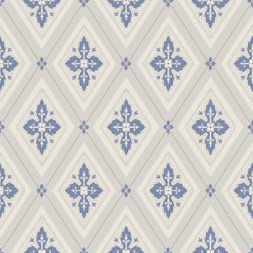 Tapet Duro Gammalsvenska Astrid Blå 692-02  Outlet