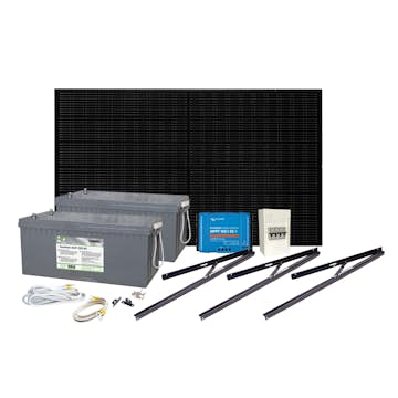 Solcelleanlegg Sunwind 360W 2 x AGM 260At
