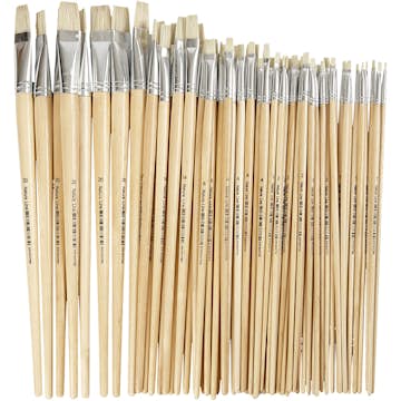 Pensler Creativ Company Natur Line Nr 1-20 Lange skaft 64 Stk/1 Pk