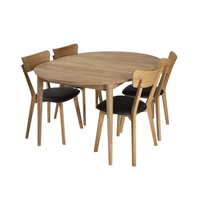 Spisegruppe Stenexpo Alborg med 4 Växjö Stoler og Ileggsplate