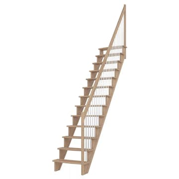 Plassbesparende Trapp Dolle Lyon med Vertikalt Metallrekkver