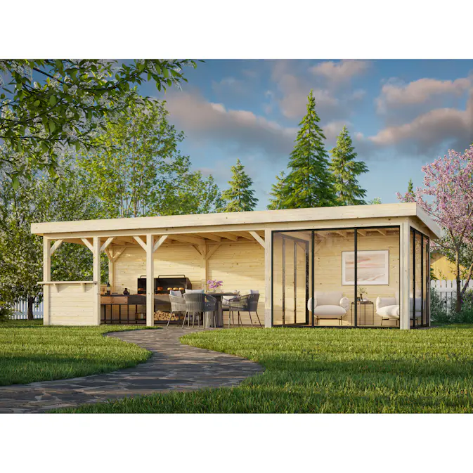 Hagestue Palmako Lenna 24,9 m2 Set 416 Slide