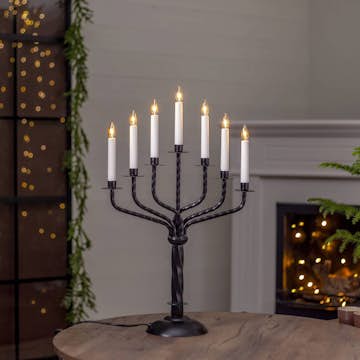 Adventstake Star Trading Bore Metallysstake med 7 Lys