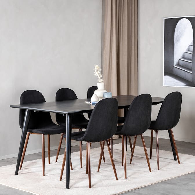 Spisegruppe Venture Home Dipp med 6 Polar Stoler