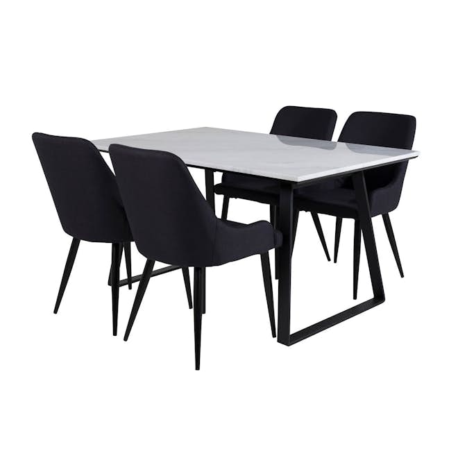 Spisegruppe Venture Home Estelle 140 med 4 Plake Stoler