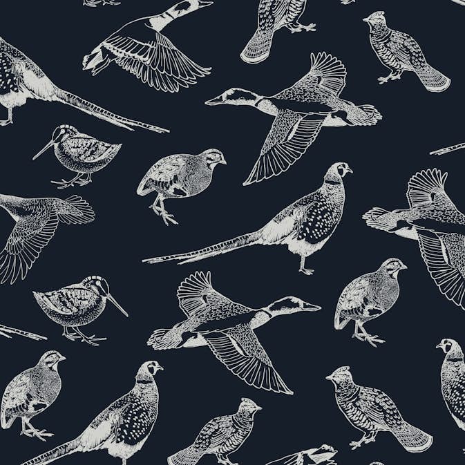 Tapet Joules Hunting Birds French Navy