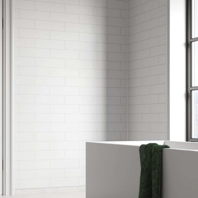 Baderomspanel Fibo 2094-M74 S White