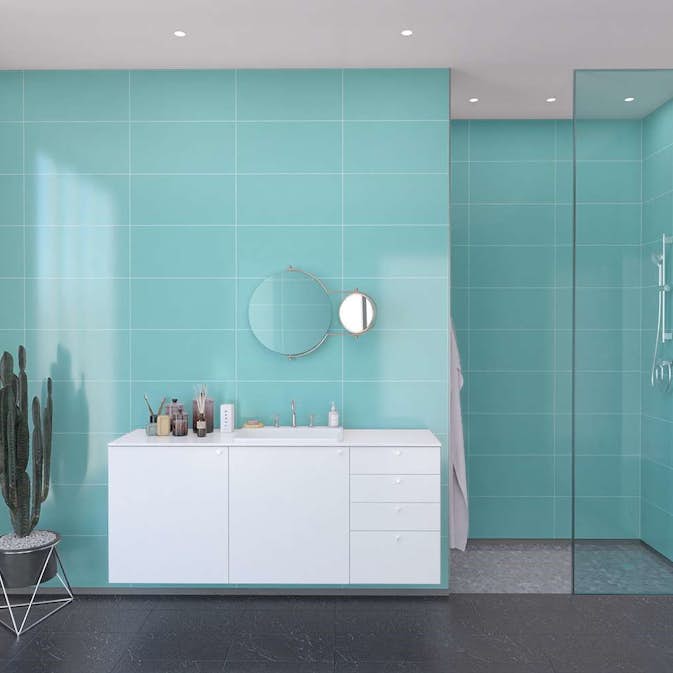 Baderomspanel Fibo 2212-6030 Aquamarine