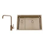 Kjøkkenvask Nordic Tech Titan 73 KHX Nickel med Kjøkkenbatteri Steel Square