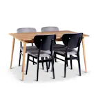 Spisegruppe Stenexpo Alborg med 4 Borgholm Stoler