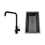 Kjøkkenvask Nordic Tech Titan 230 X med Kjøkkenbatteri Steel Mood D