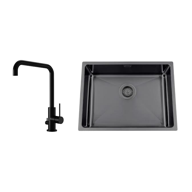 Kjøkkenvask Nordic Tech Titan 530 X med Kjøkkenbatteri Steel Mood D