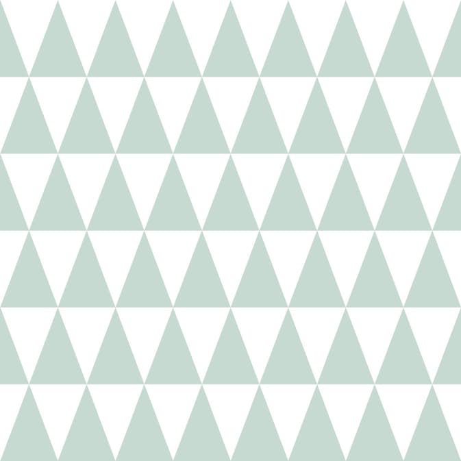 Tapet ESTAhome Grafiske Geometriske Triangler Mintgrønn/Matt Hvit