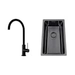 Kjøkkenvask Nordic Tech Titan 230 X med Kjøkkenbatteri Steel Equip