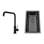 Kjøkkenvask Nordic Tech Titan 230 X med Kjøkkenbatteri Steel Mood