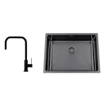 Kjøkkenvask Nordic Tech Titan 530 X med Kjøkkenbatteri Steel Accent Square D