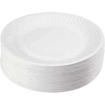 Papptallerkener Creativ Company Hvite 100 stk/1 Pk