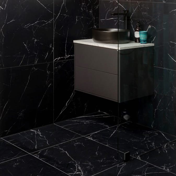 Klinker Fioranese Marmorea Port Laurent Effect Sort 60x60 cm R Matt