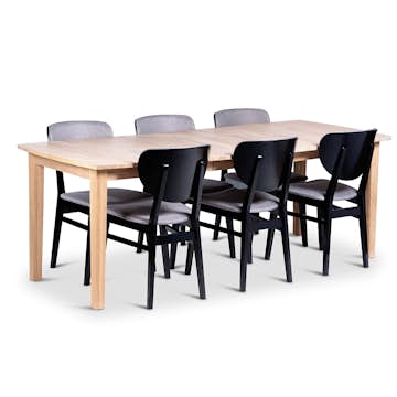 Spisegruppe Stenexpo Kivik med 6 Borgholm Stoler