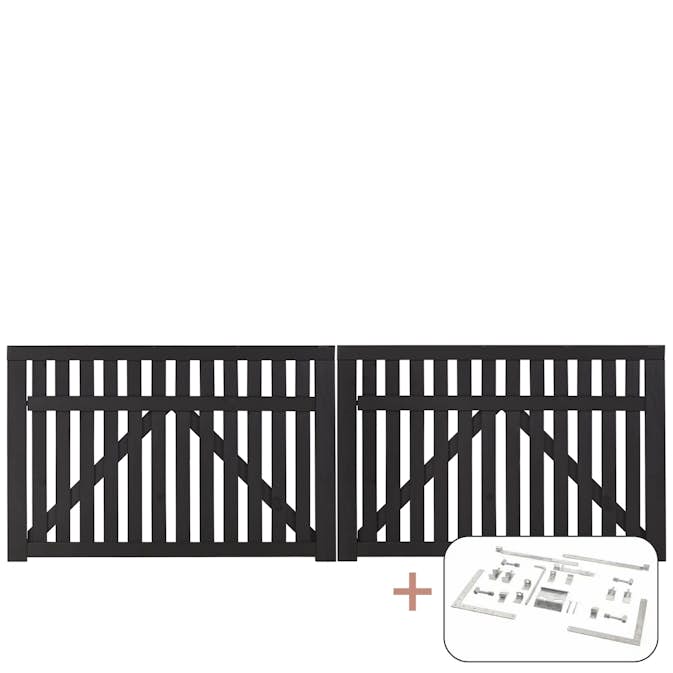 Port PLUS Country Dobbel med Beslag 300x98 cm