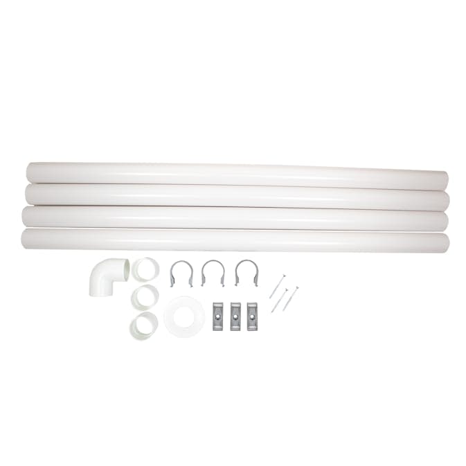 Ventilasjonssett Separett Tiny® 4m rør, inkl. Skjøt & fester