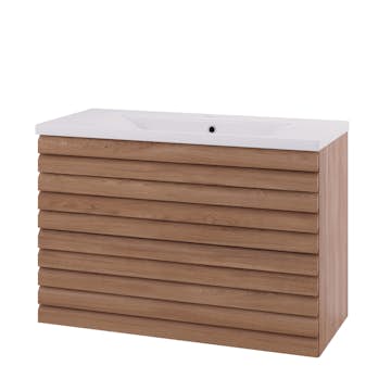 Servantskap Linn Bad Selma 100 cm 2 Skuffer Eikestav