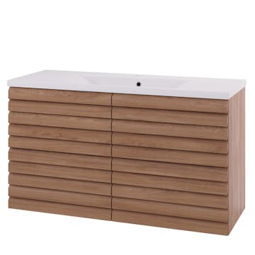 Servantskap Linn Bad Selma 120 cm Sentrert med 2 Skuffer Eikestav