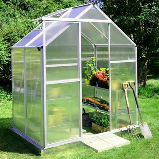 Drivhus Metalcraft 2,2 kvm Sølv Rektangulært