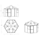 Drivhus Metalcraft 7,8 kvm Sort Hexagon