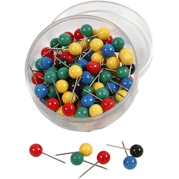 Kortnåler Creativ Company 17x6 mm 100 Ass/1 Pk