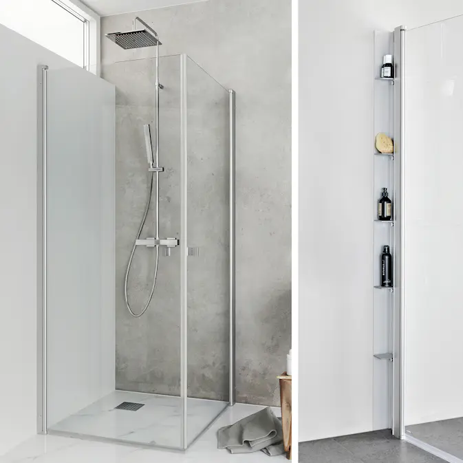 Duschpaket Hafa Duschhörn Igloo Pro med Duschhylla Place