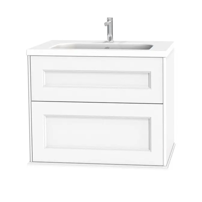 Tvättställsskåp Miller Badrum Kensington 80 med Lådor Vägghängd för Heltäckande Tvättställ