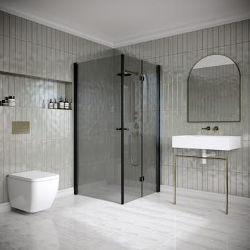 Dusjhjørne Hietakari Classic 149 Vendbar Dør og Foldbar Dør