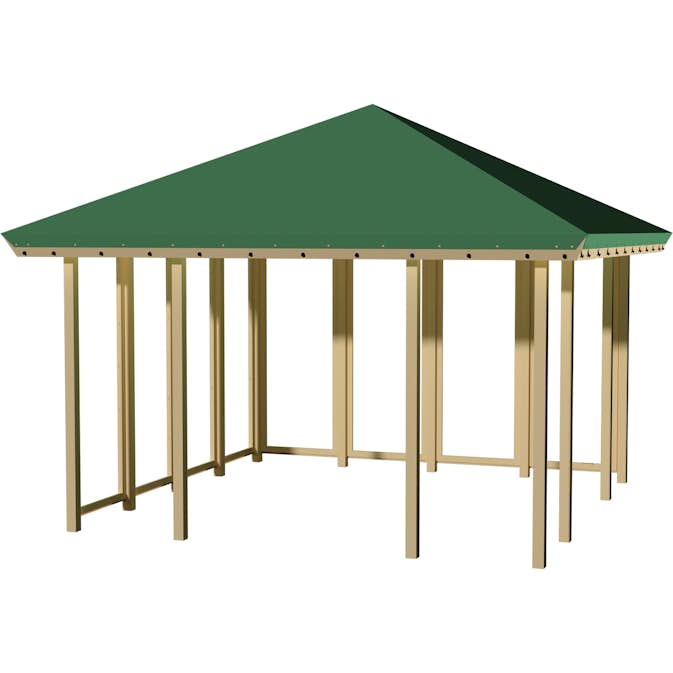 Paviljong PLUS Modell 2 Lukket 2 sider