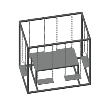 Pergolahuske Jabo Med Bord for 6 Personer 2200x1400x2100 mm